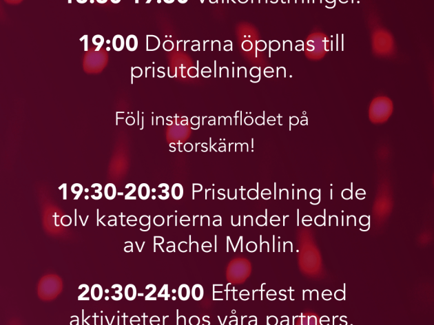 Daisy Beayty Awards – Kvällens program