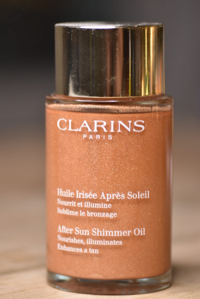 Clarins After Sun Shimmer Oil på semester