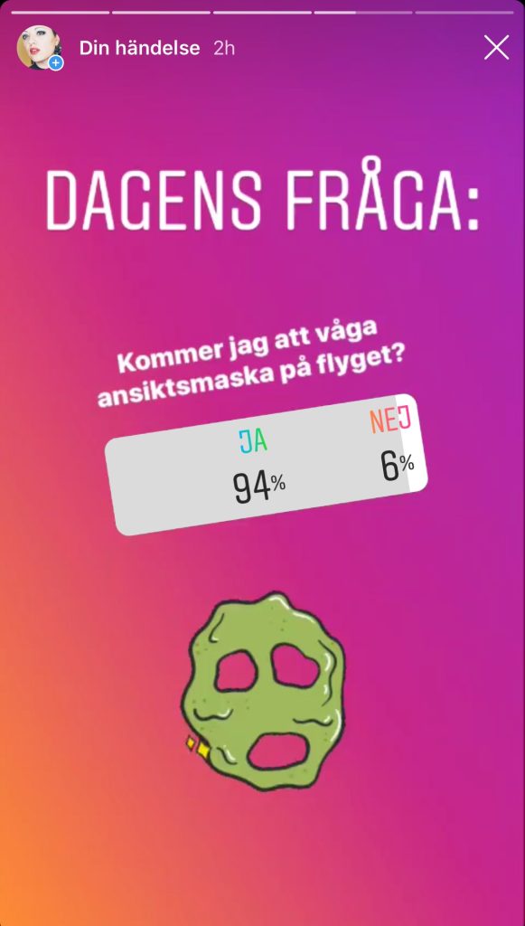 ansiktsmaska på flyget