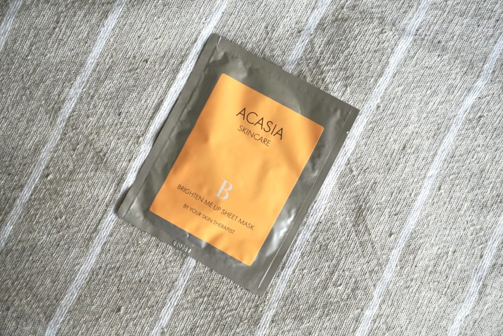 Acasia brighten me up sheet mask