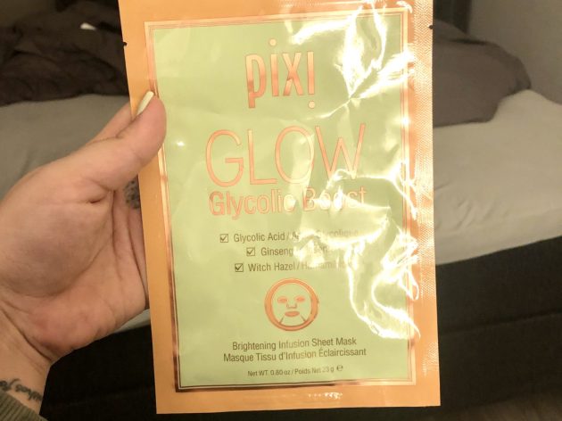pixi glycolic boost sheet mask