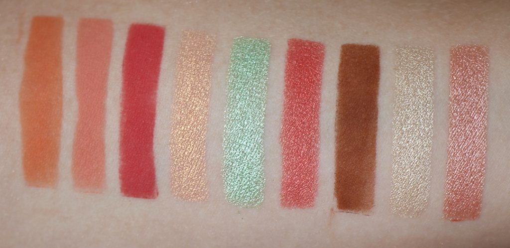 eyeshadow swatches