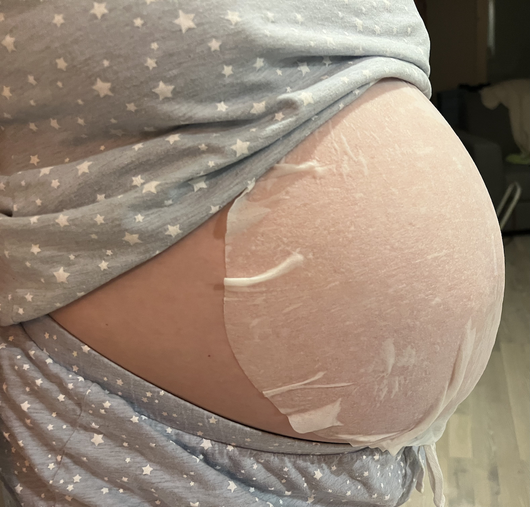 Sheet mask för babymagen 