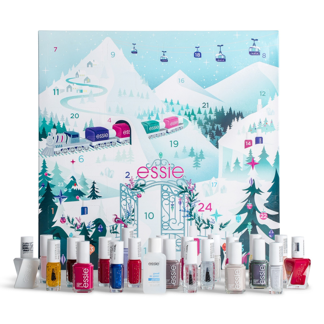  julkalender med nagellack Essie advent kalender 2022