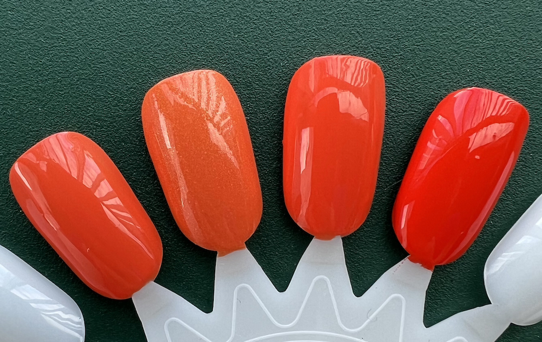 Måla naglarna i tropiskt orange