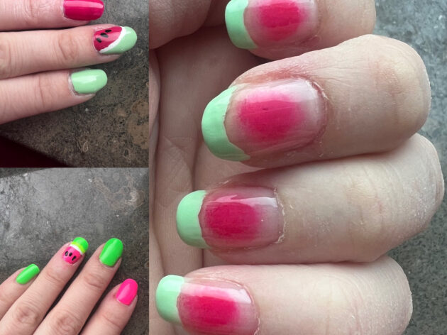 watermelon nails