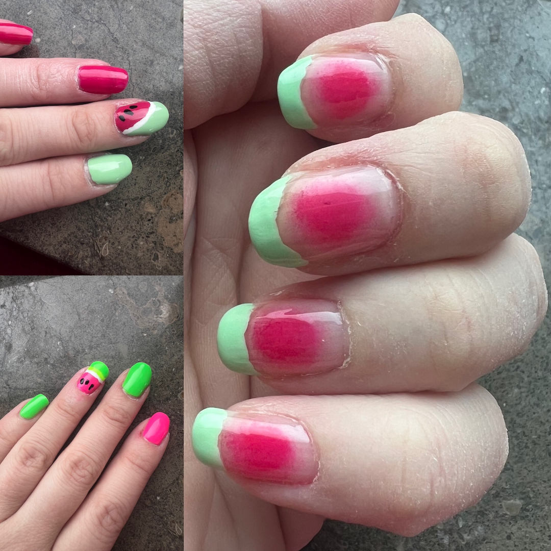 watermelon nails