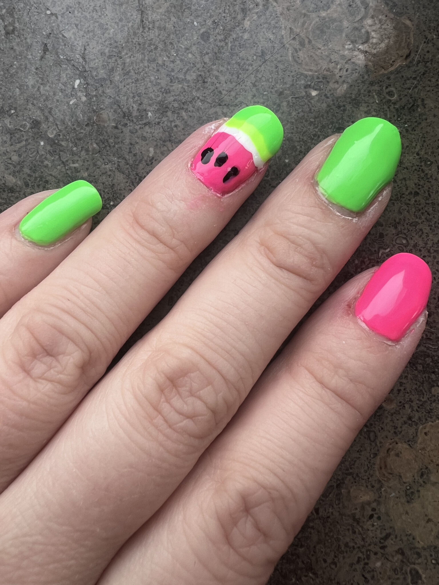 watermelon nails