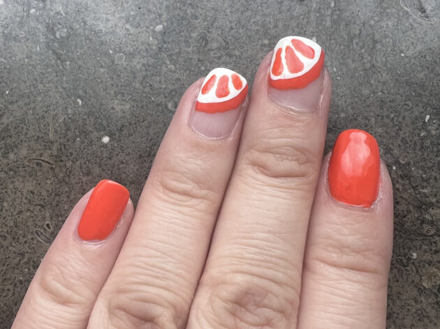 juicy citrus nails