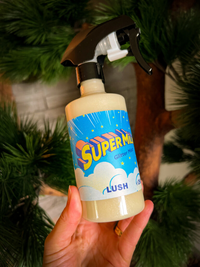 Lush Supermilk glitter spray